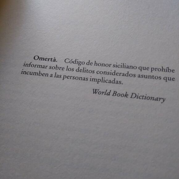 OMERTA Mario Puzo Spanish Novel Book 2000 Espanol - Picture 4 of 4